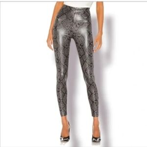 7 For All Mankind Faux Leather Snakeskin Pants